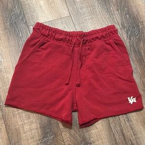 YoungLA Red Athletic Shorts with Elastic Waistband